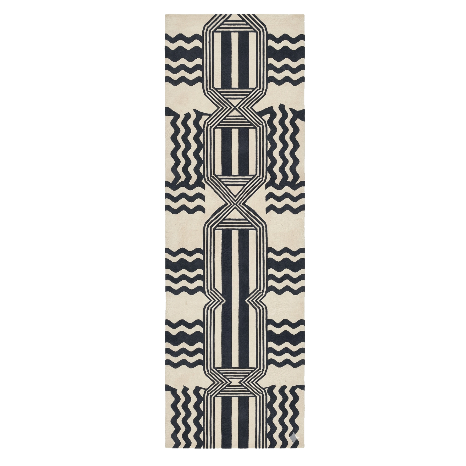 Tribal Wave Rhythm Hand Tufted Rug