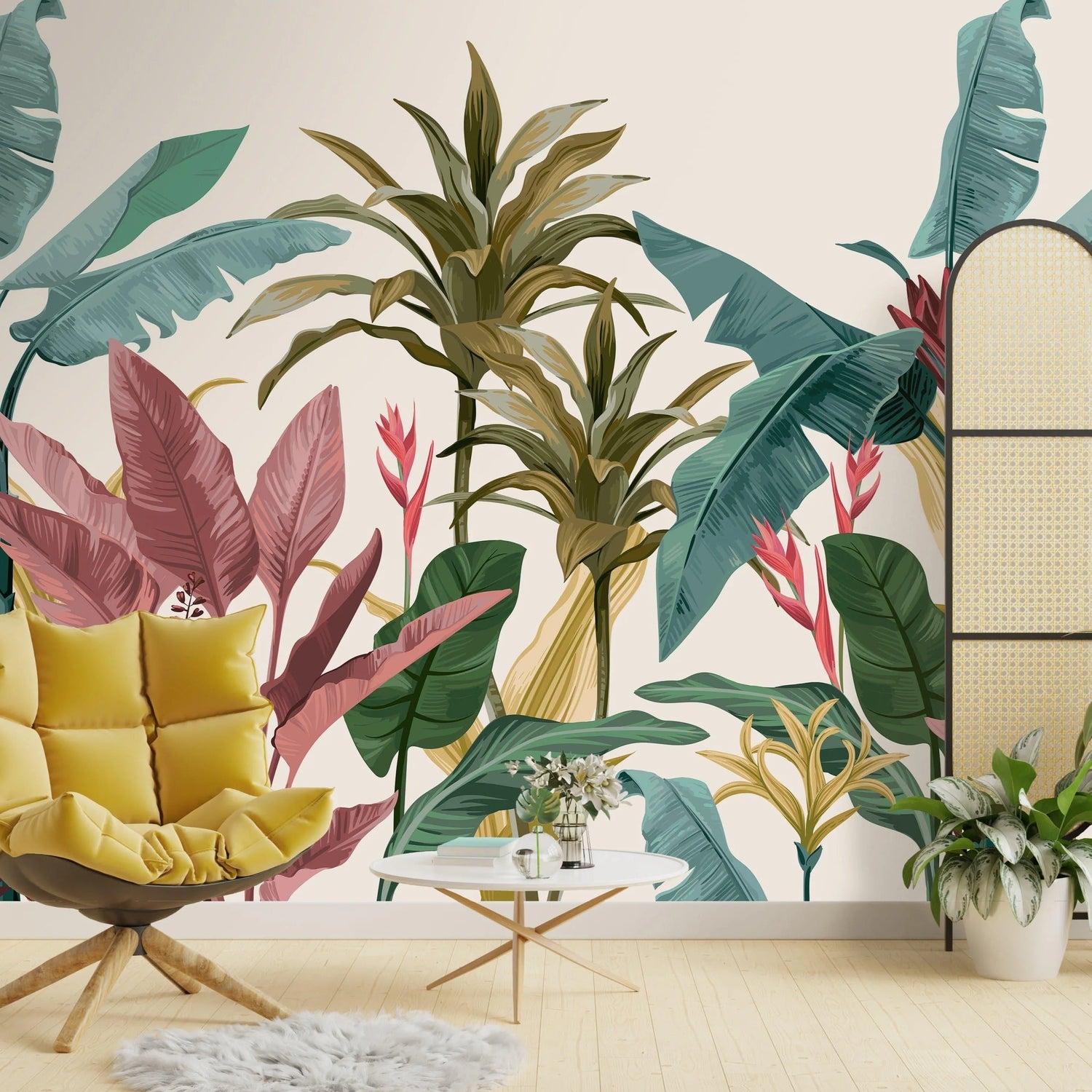 Tropical Banana Leaf Wall Mural