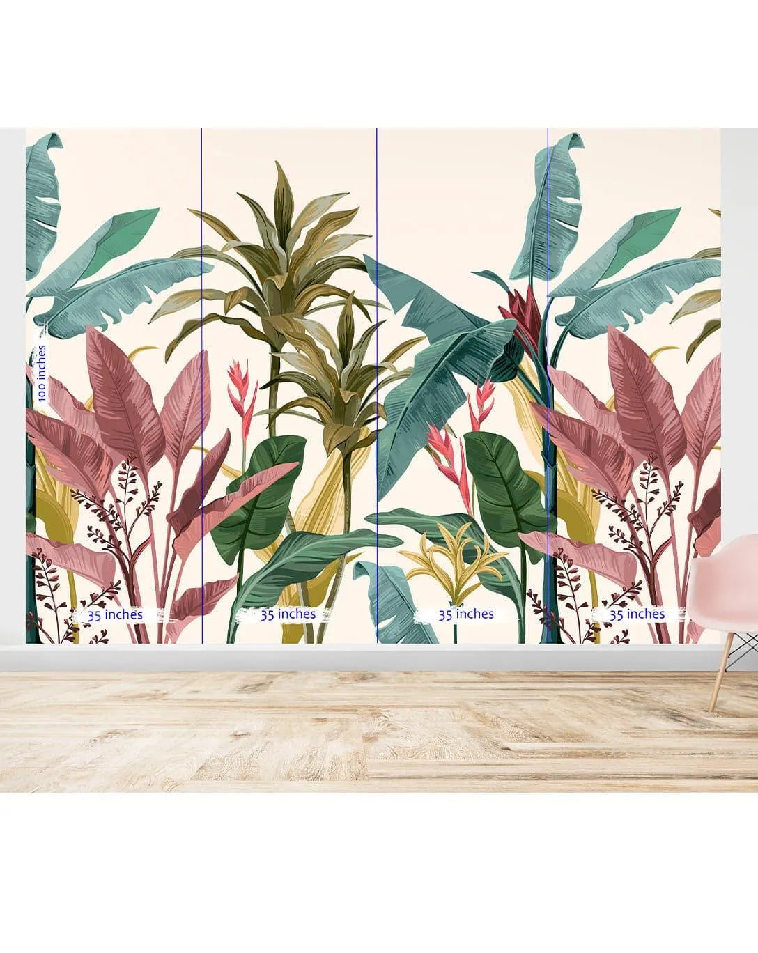 Tropical Banana Leaf Wall Mural