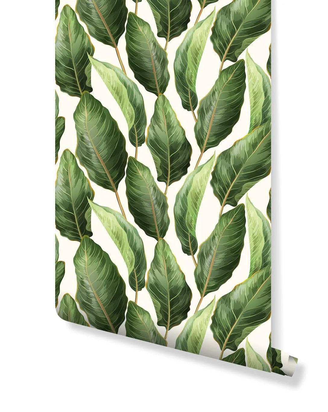 Tropical Banana Leaves Removable Wallpaper