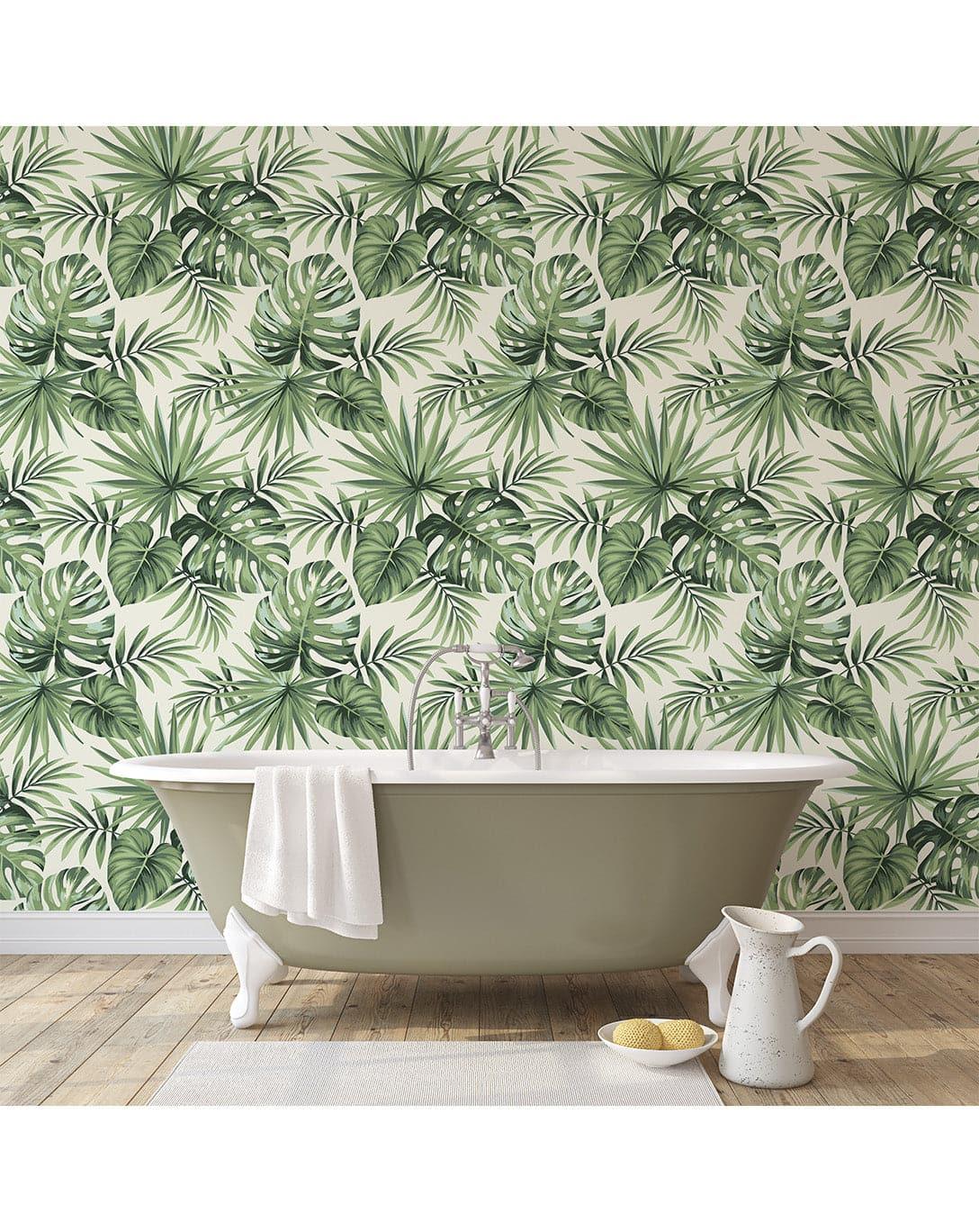 Tropical Exotic Palm Leaves Removable Wallpaper Tropical Exotic Palm Leaves Removable Wallpaper Tropical Exotic Palm Leaves Removable Wallpaper 