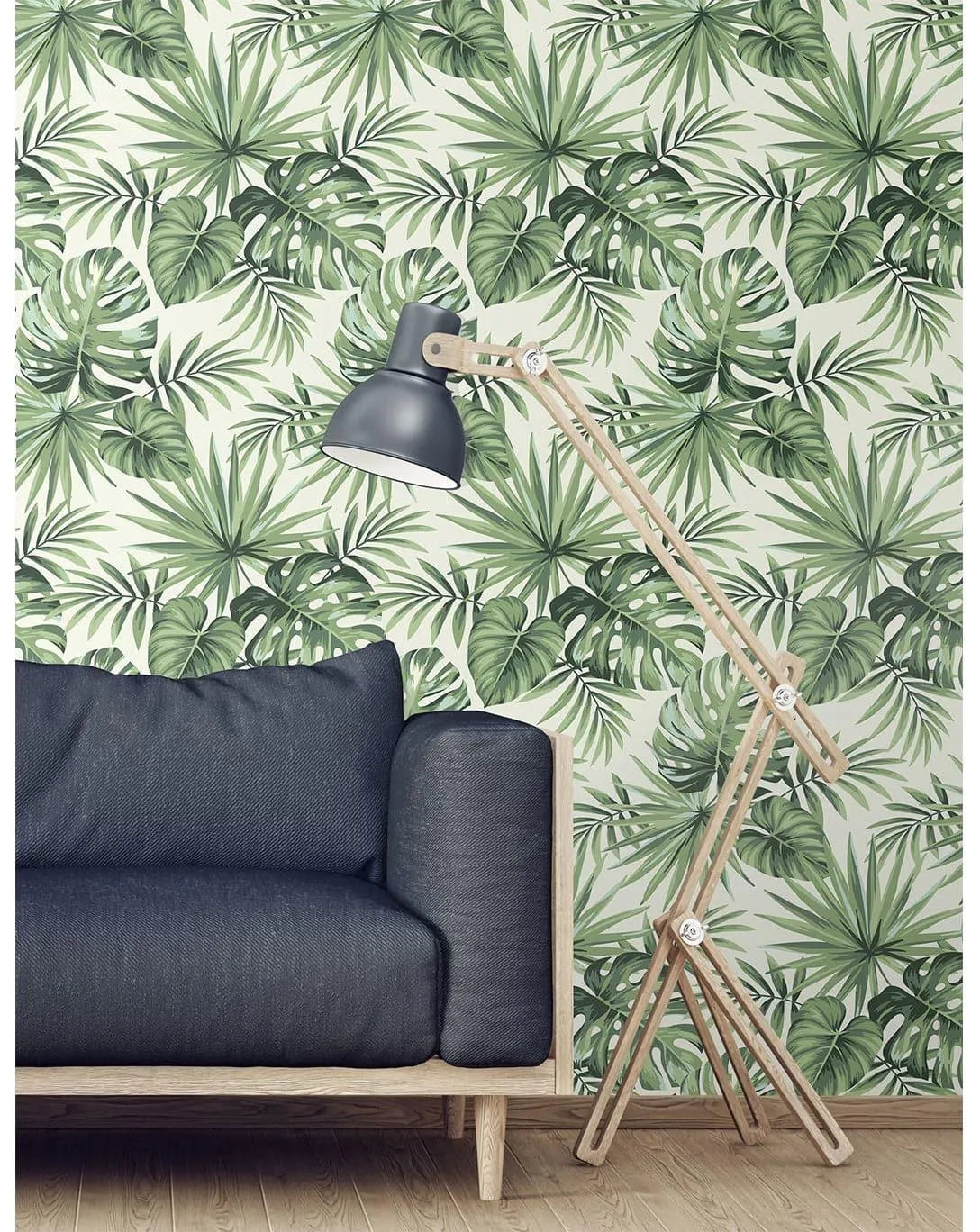 Tropical Exotic Palm Leaves Removable Wallpaper