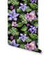 Tropical Monstera Leaves Purple Flowers Wallpaper Tropical Monstera Leaves Purple Flowers Wallpaper 