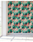 Tropical Mosaic Palm Leaves and Parrots Removable Wallpaper 