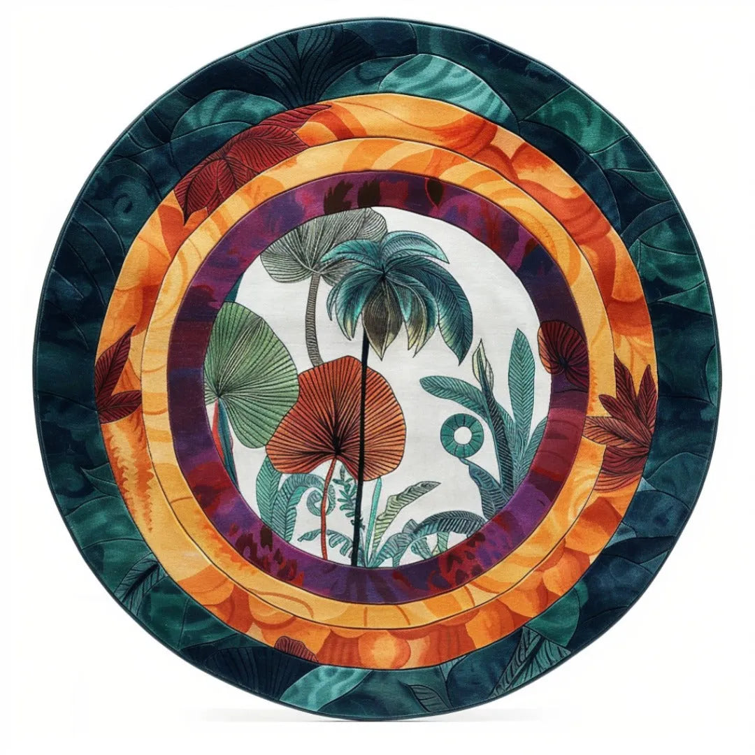 Tropical Serenity Hand Tufted Round Rug