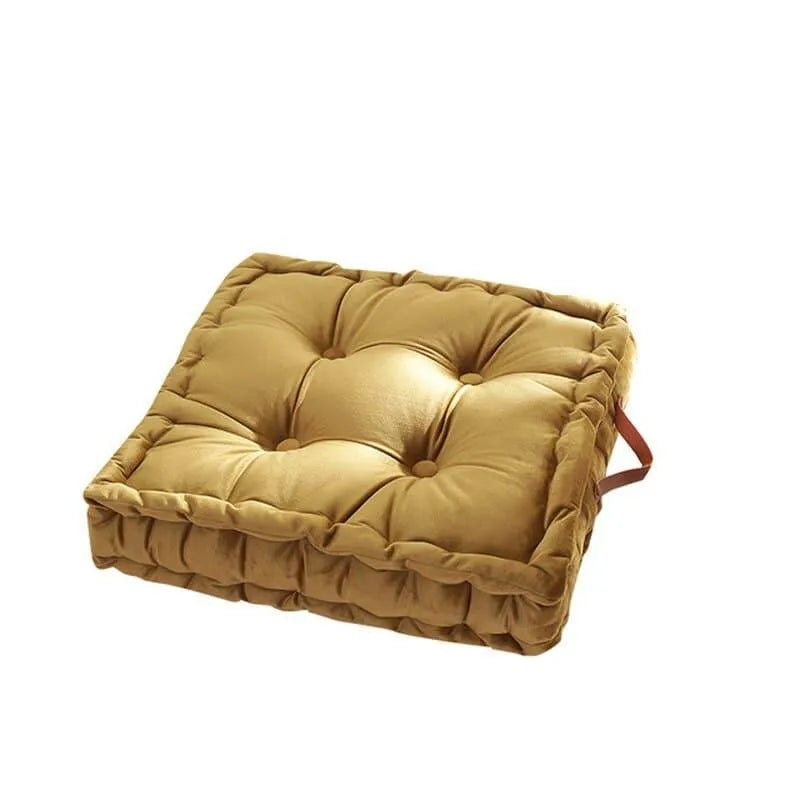 Tufted Square Pouf Pillow Floor Cushions