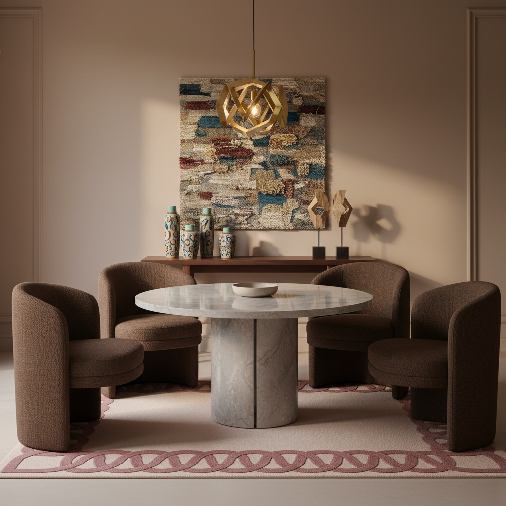 Twirl Knot Hand Tufted Wool Rug