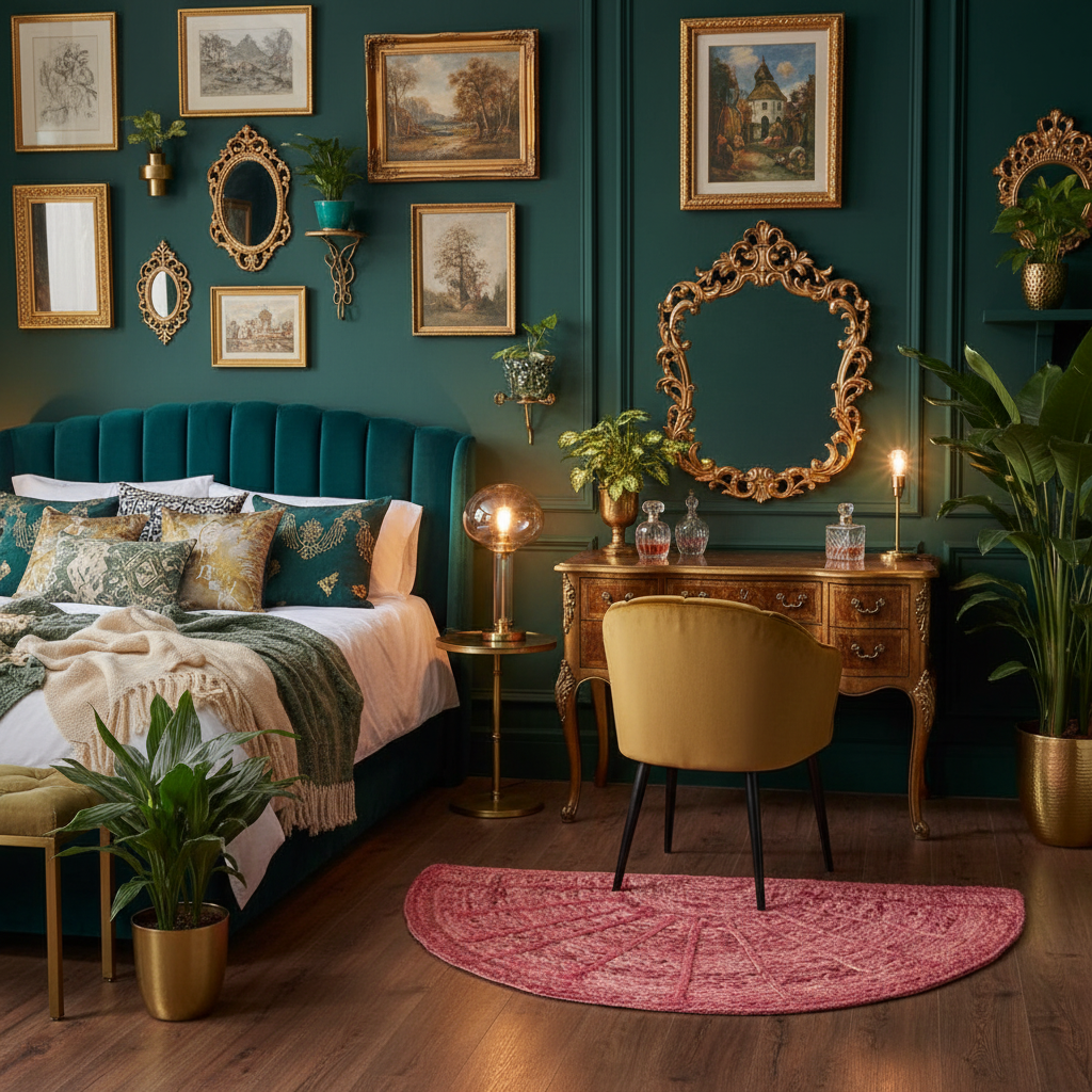 Sun Ray Semi Circle Jute Rug - Red