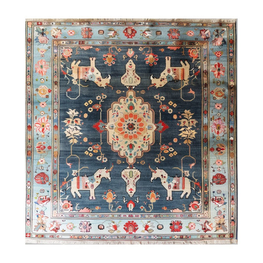 Unicorn Tapestry Hand Knotted Area Rug