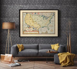 United States Map Print| Art History