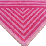 Contemporary Hot Pink Geometric Hand Tufted Wool Rug