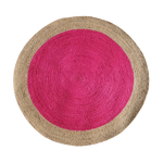 Pink Round Jute Rug