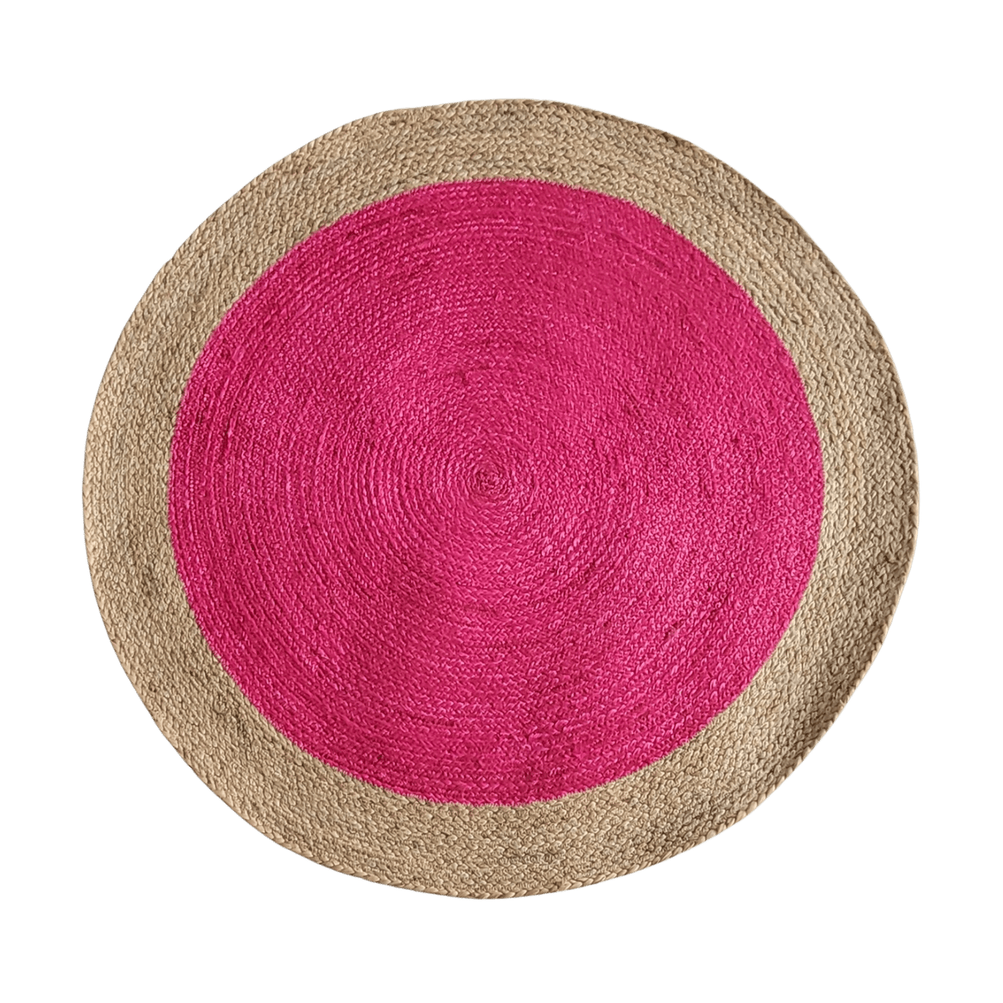 Pink Round Jute Rug