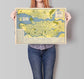 Vancouver City Map Wall Print| Framed Map Wall Decor