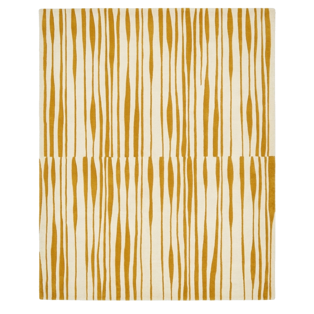 Vertical Golden Streak Hand Tufted Rug