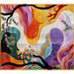 Vibrant Art Deco Landscape Hand Tufted Rug