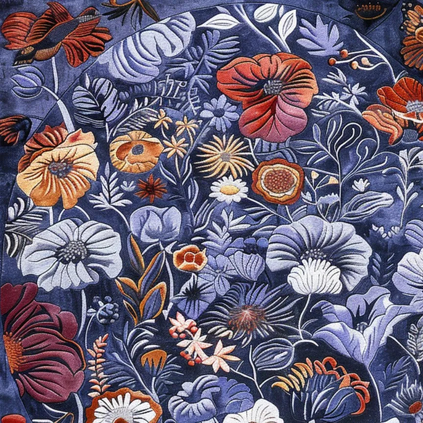 Vibrant Floral Medley Hand Tufted Rug