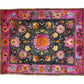 Vibrant Floral Tapestry Hard Viscose Hand Knotted Wool Rug