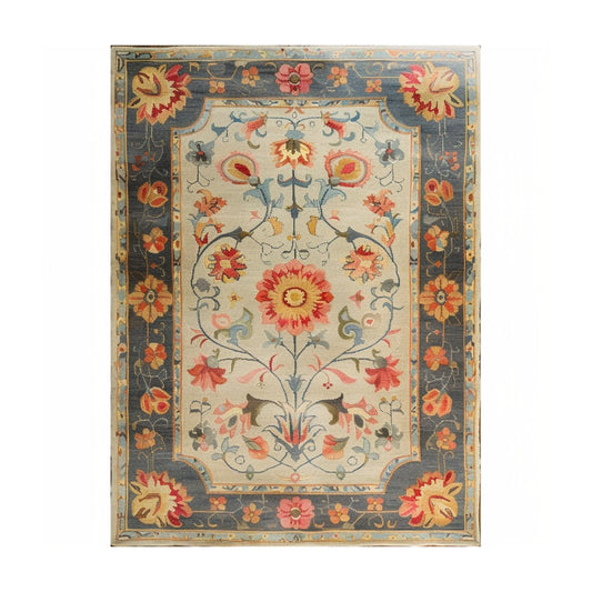 Vibrant Modernity Hand Knotted Area Rug