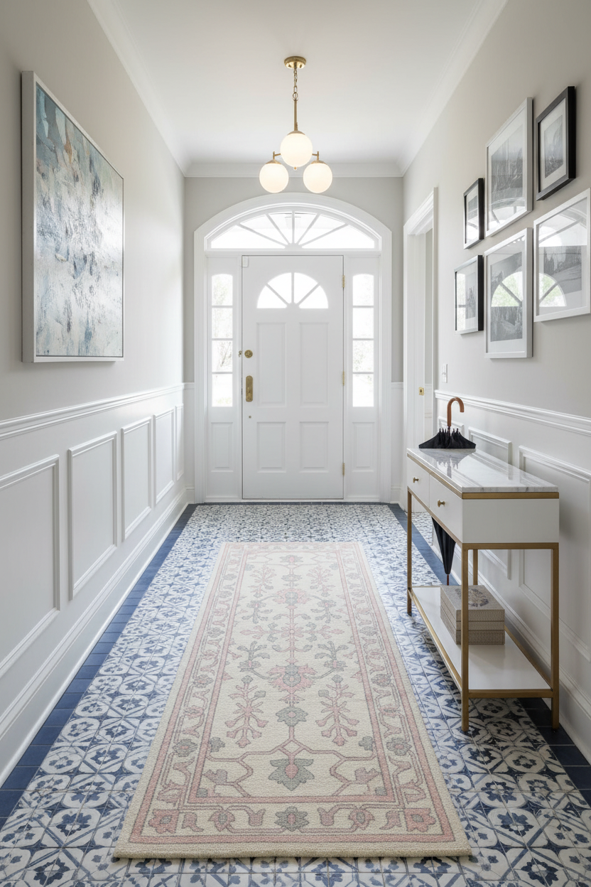 Vineyard Lattice Hand Tufted Runner Rug