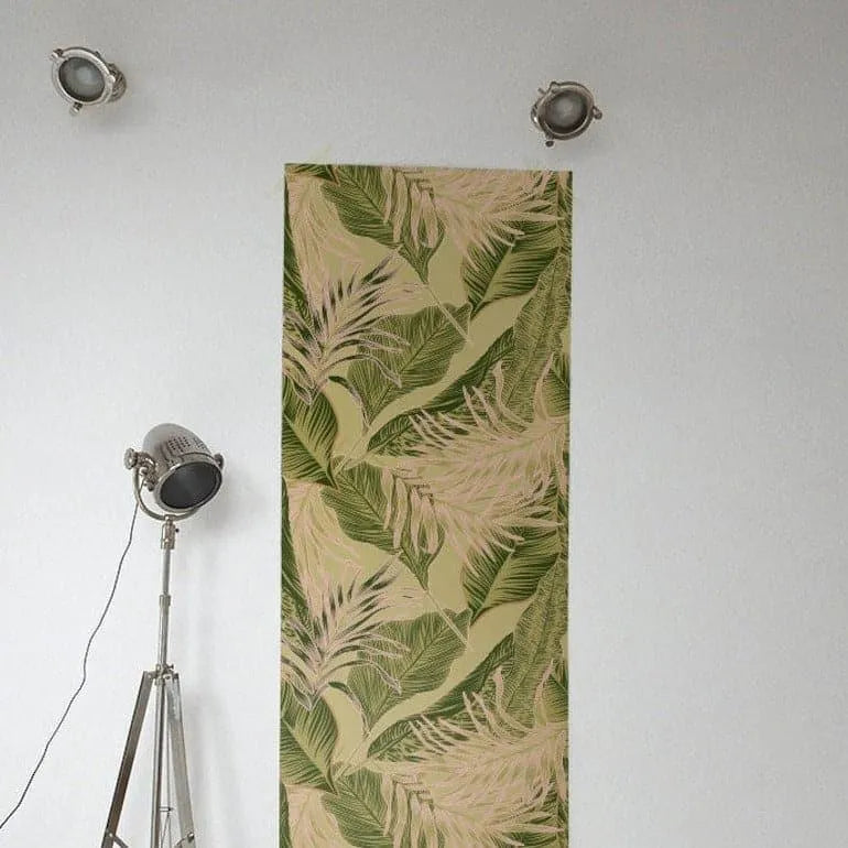 Vintage Large Tropical Leaves Wallpaper