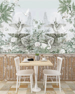 Vintage Luxury City Garden Wall Mural