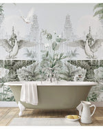 Vintage Luxury City Garden Wall Mural