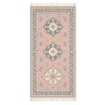 Vintage Rose Lattice Hand Knotted Runner Rug