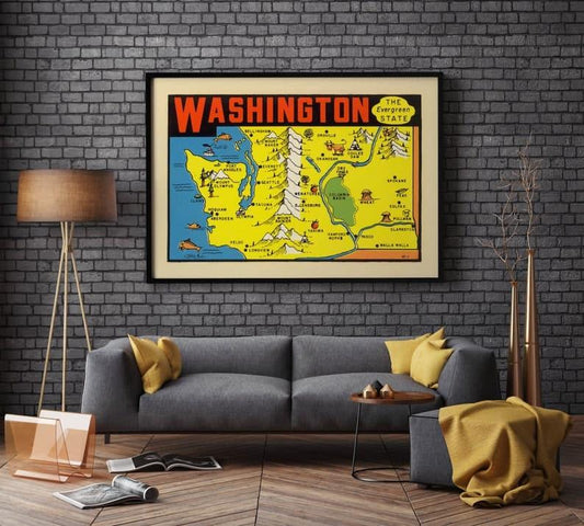 Washington Map Print for Wall Decor| Vintage Map Washington Wall Print Washington Map Print for Wall Decor| Vintage Map Washington Wall Print Washington Map Print for Wall Decor| Vintage Map Washington Wall Print 