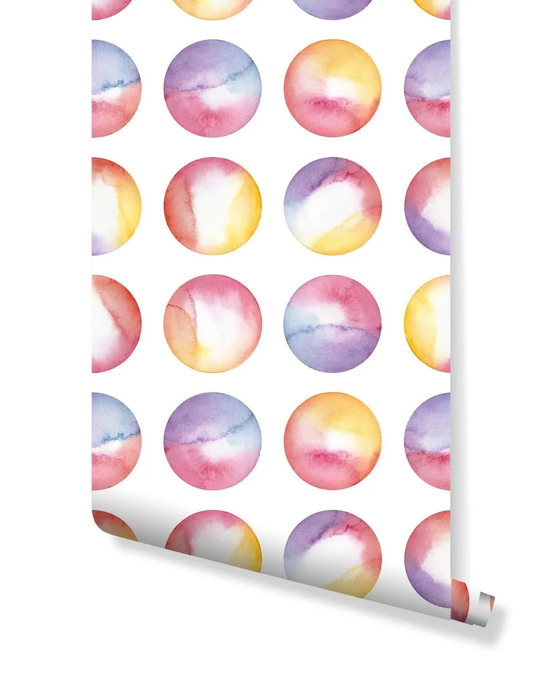 Watercolor Bubbles Circles Removable Wallpaper