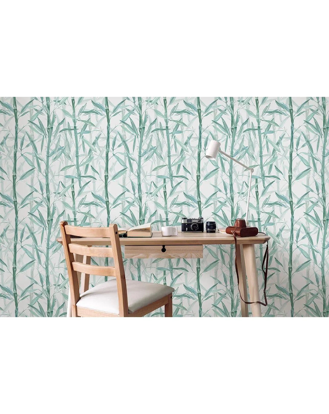 Watercolor Green Bamboo Removable Wallpaper