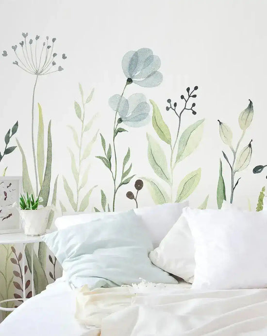 CDXNORA Photo Wallpaper Dark Blue 400×280cm Retro Flowers - View #11