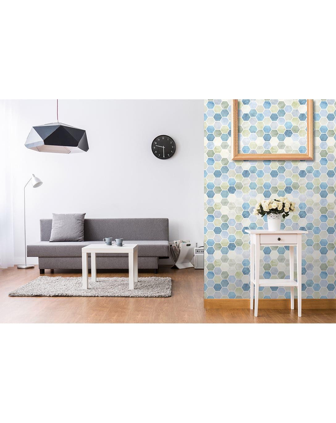 Watercolor Hexagon Honeycomb Removable Wallpaper Watercolor Hexagon Honeycomb Removable Wallpaper 