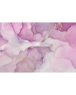 Watercolor Marble Abstract Alcohol Ink Pink White Paint Wall Mural