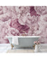Watercolor Pink Blue Lilac Flowers Removable Wallpaper Watercolor Pink Peonies Wall Mural 