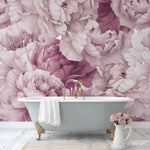 Watercolor Pink Peonies Wall Mural