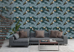 Tropical Toucan Palm Leaves Removable Wallpaper