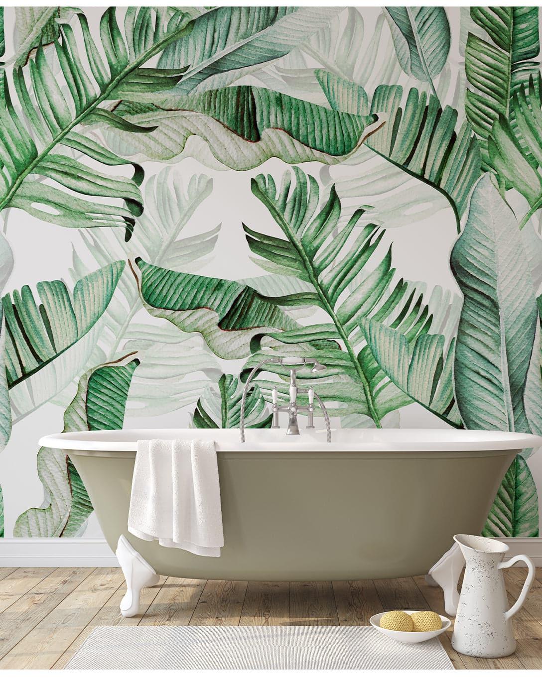 Watercolor Tropical Leaves Exotic Green Palm Leaves Wall Mural Watercolor Tropical Leaves Exotic Green Palm Leaves Wall Mural Watercolor Tropical Leaves Exotic Green Palm Leaves Wall Mural 