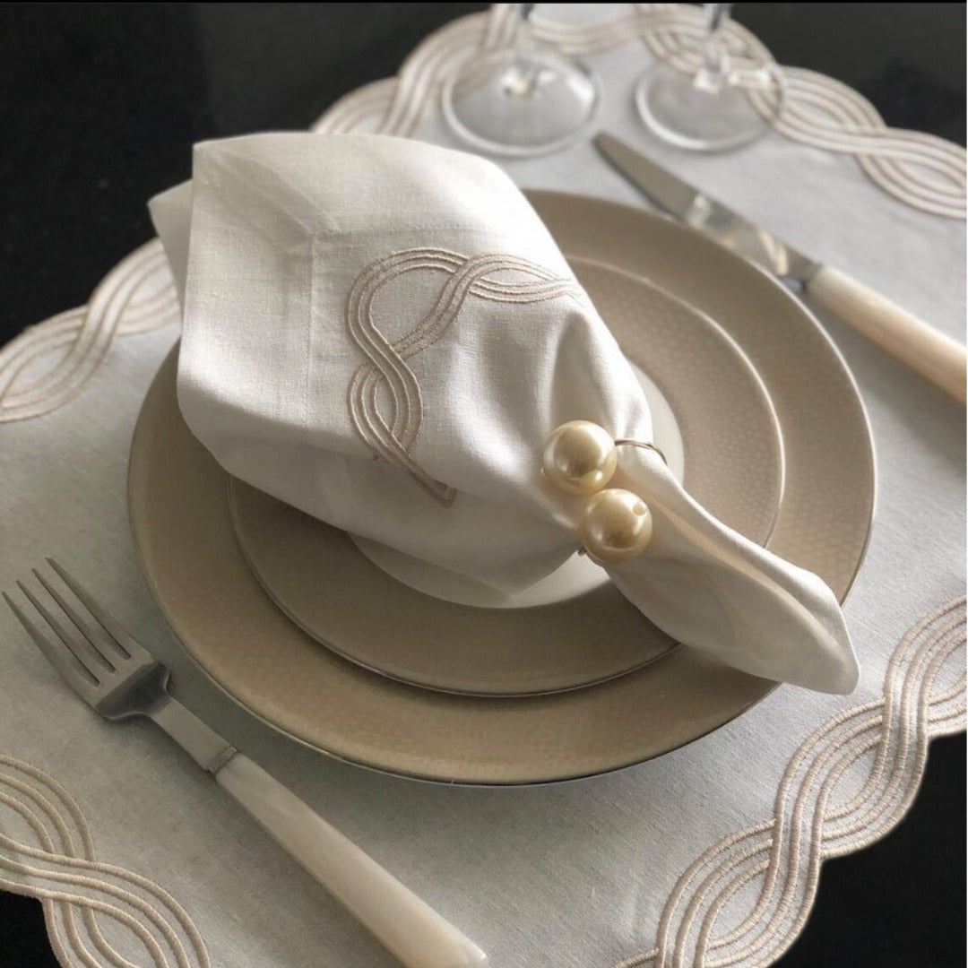 Waves of White Placemats