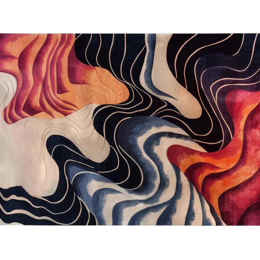 Wavy Wonders Hand Tufted Rug