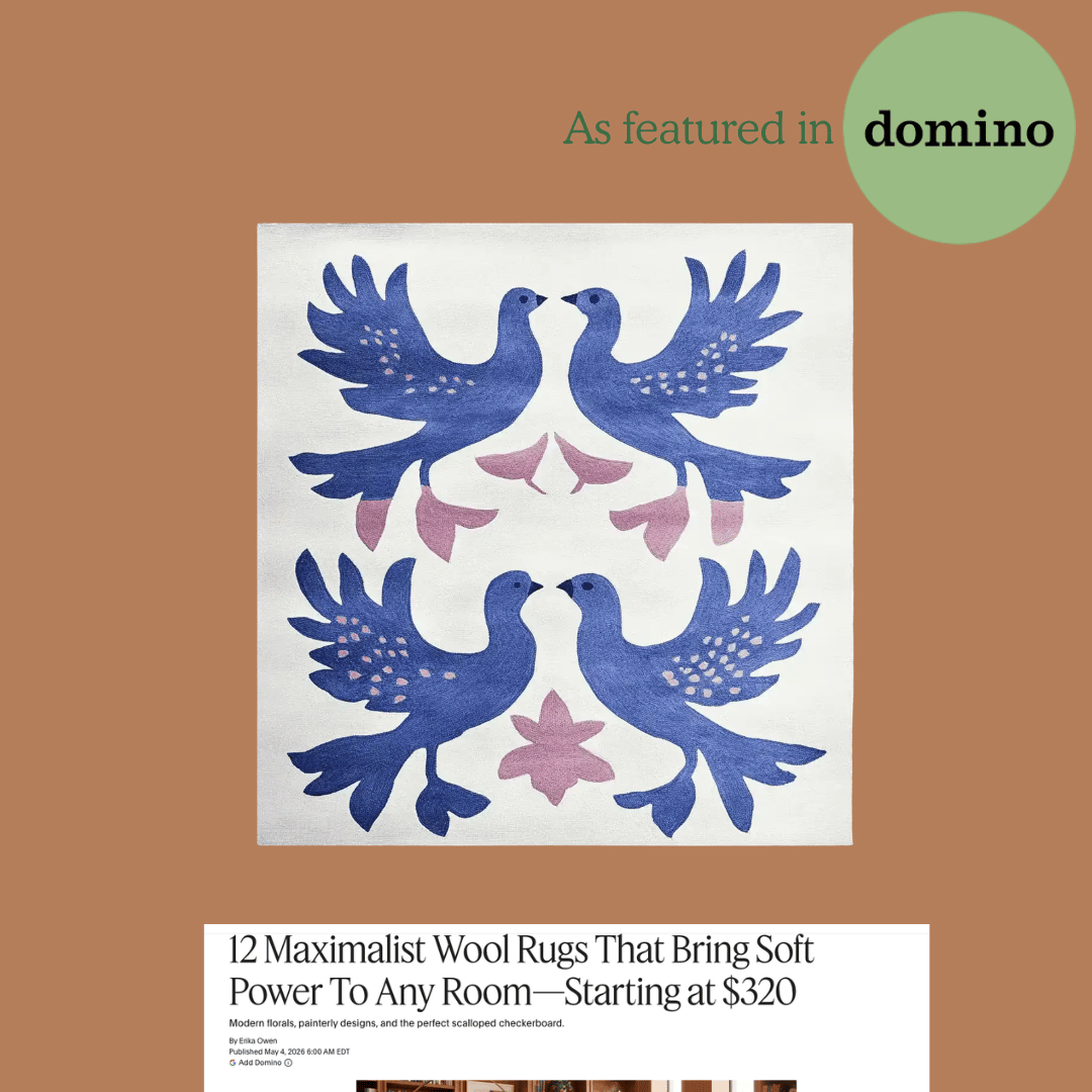 Whispering Winged Love Hand-Tufted Rug