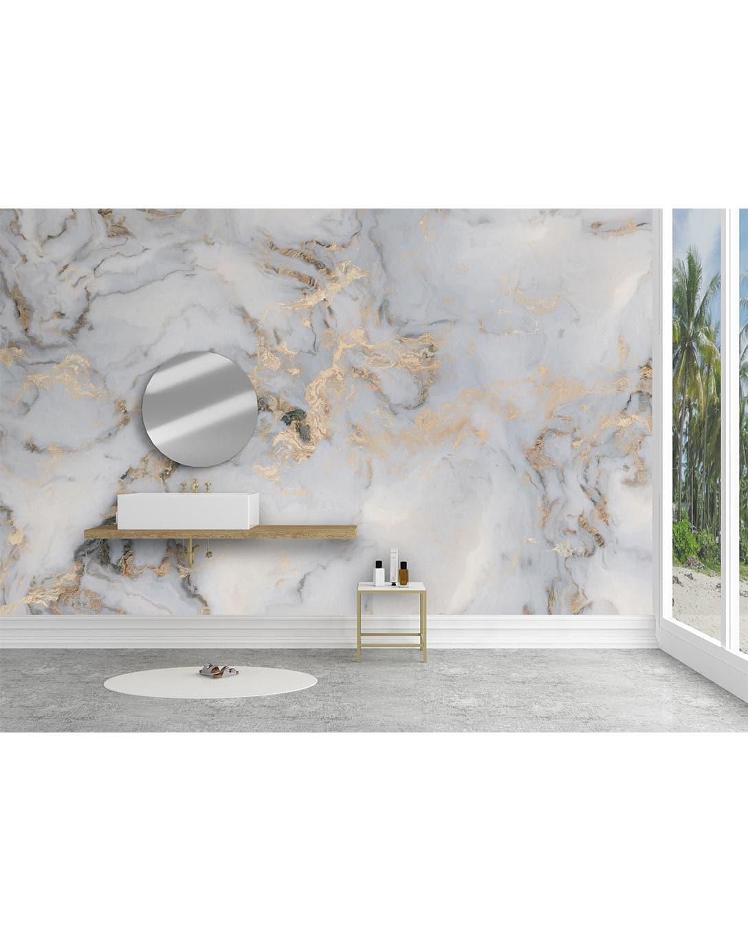 White Gray Gold Marble Paining Stone Wall Decal White Gray Gold Marble Paining Stone Wall Decal White Gray Gold Marble Paining Stone Wall Decal 