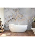 White Gray Gold Marble Paining Stone Wall Decal