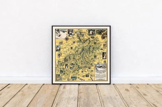 White Mountains Map Print| Art History White Mountains Map Print| Art History White Mountains Map Print| Art History 