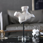 White Semi Male Torso Statue on Acrylic Base Default Title