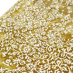 White Bloom Elegant Hand Tufted Viscose Rug - Golden