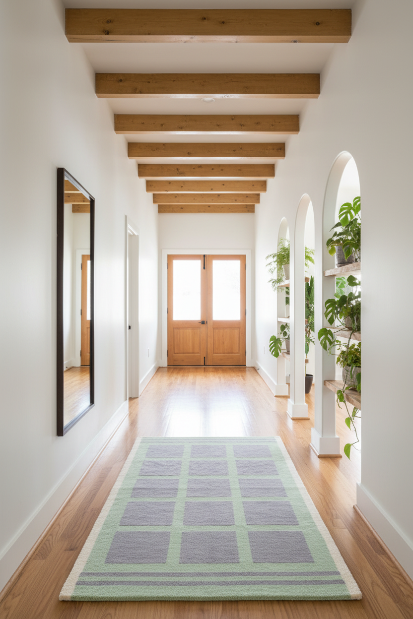 Window Pane Hand Tufted Runner Rug