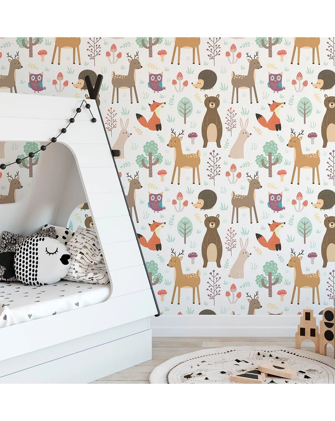 Woodland Critters Forest Animals Kids Removable Wallpaper