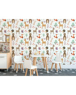 Woodland Critters Forest Animals Kids Removable Wallpaper