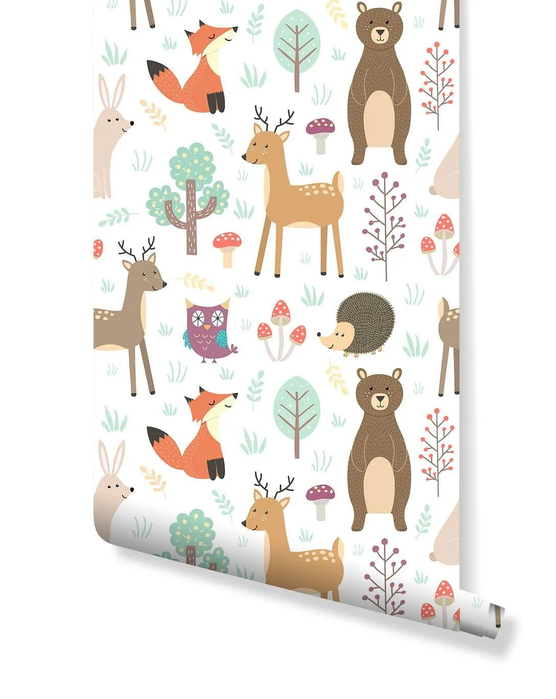 Woodland Critters Forest Animals Kids Removable Wallpaper